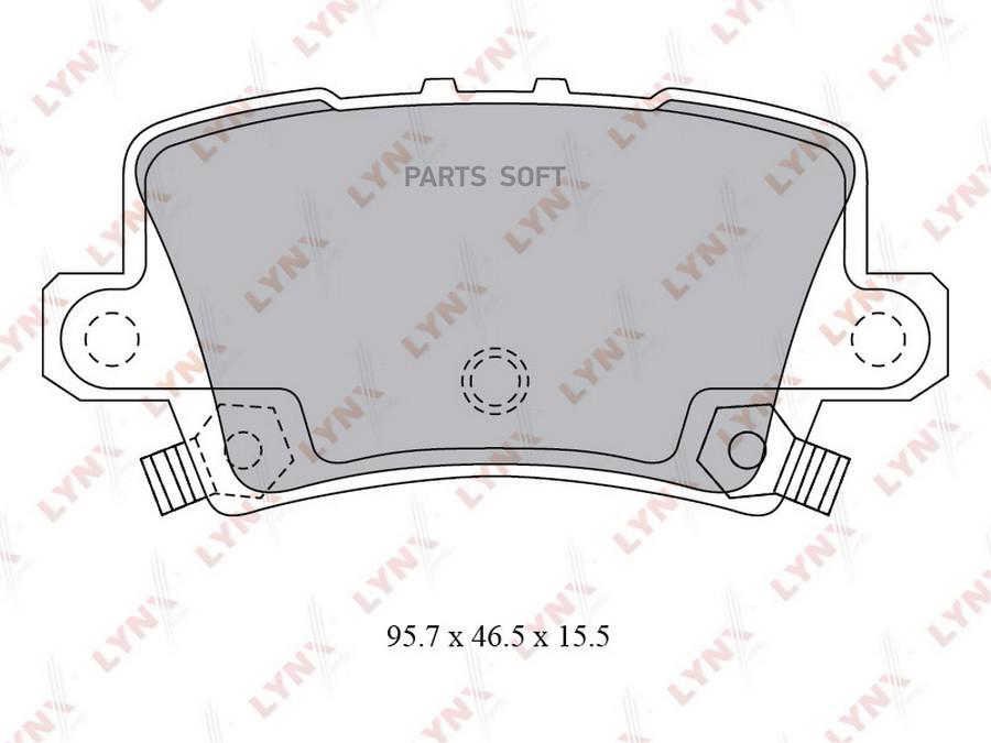 

Тормозные колодки LYNXauto задние BD3432