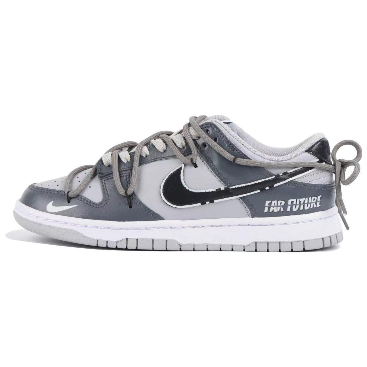 

Кеды унисекс Nike Dunk Low Retro серые 40.5 EU, Серый, Dunk Low Retro