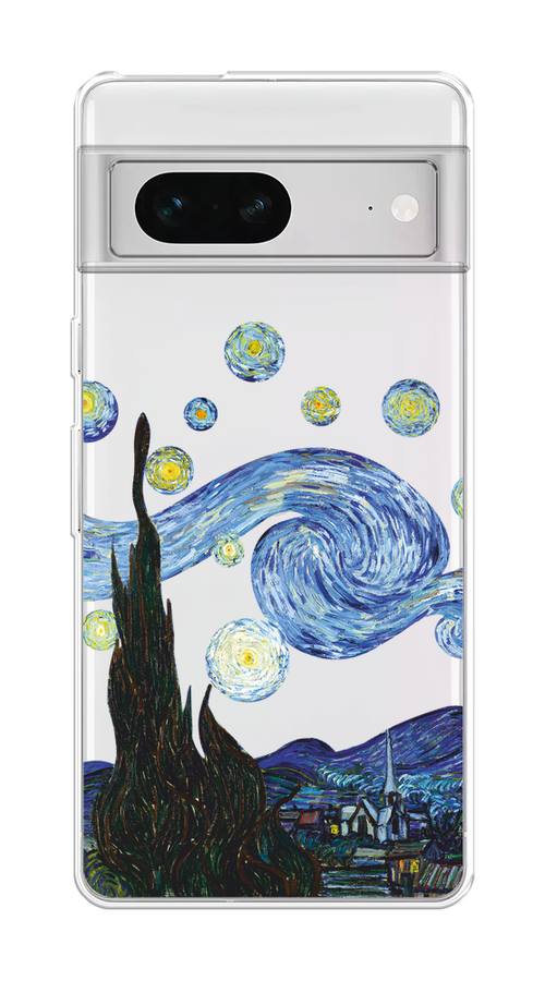 

Чехол на Google Pixel 7 "Ночь Ван Гога", Голубой;синий;черный, 271250-1