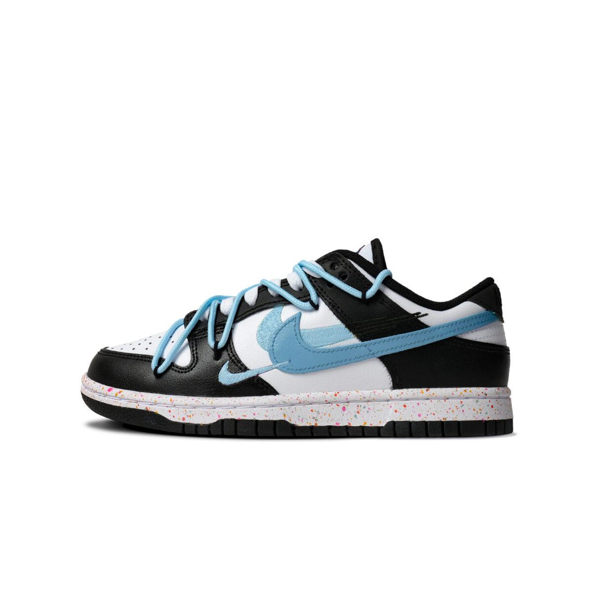 

Кеды унисекс Nike Dunk Low Multi-Color Swoosh черные 37.5 EU, Черный, Dunk Low Multi-Color Swoosh