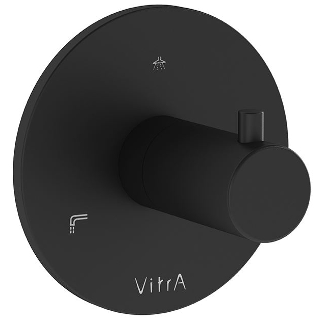 фото Переключатель vitra origin на 3 выхода, черный матовый a4262436