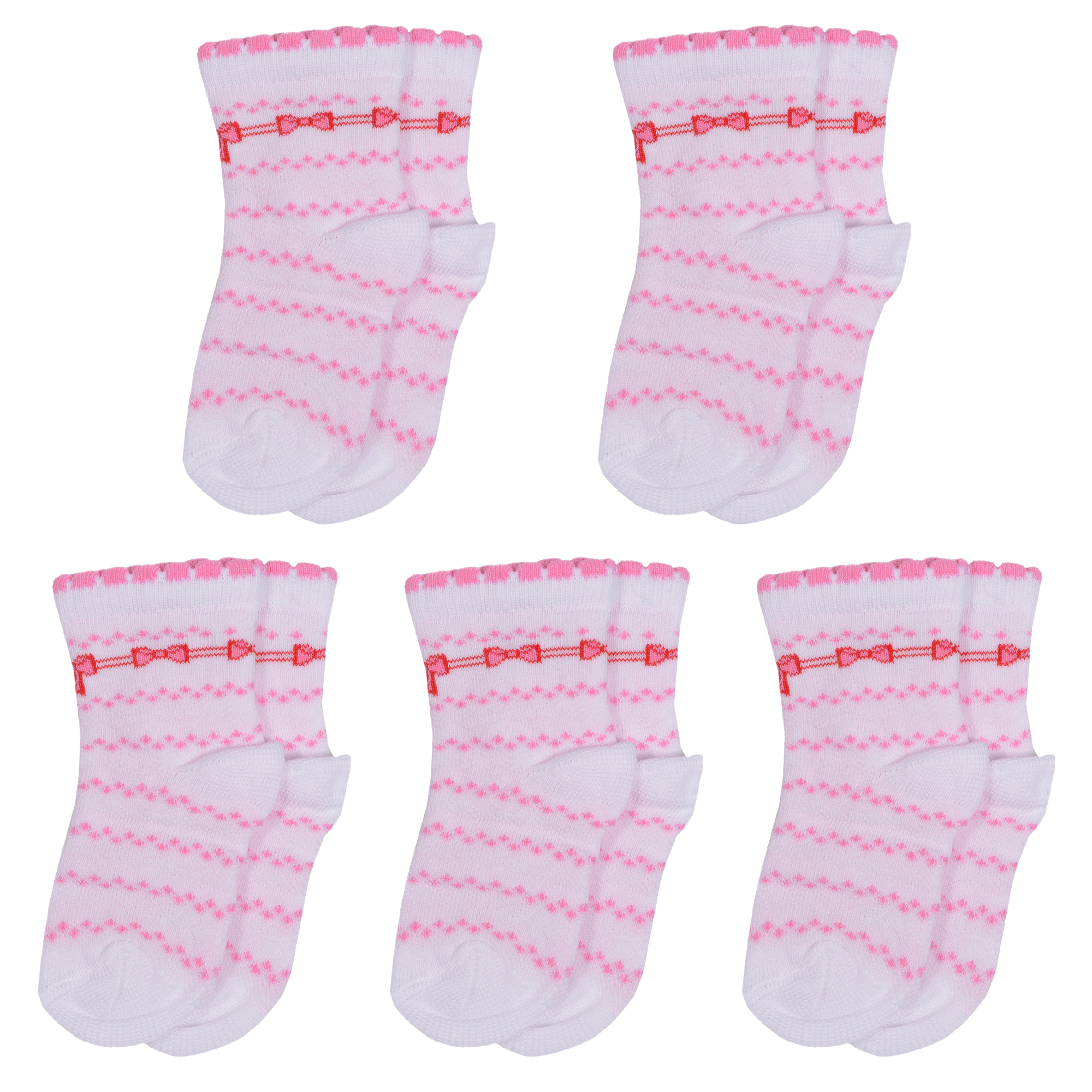 

Носки детские LorenzLine 5-Л23 цв. белый; розовый р. 6-8, 5-Л23