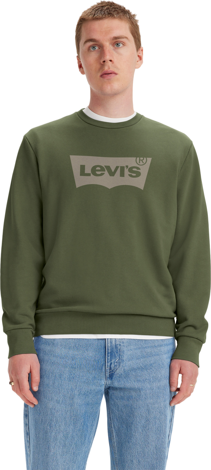 

Свитшот мужской Levi's Men Standard Graphic Crew зеленый L, Men Standard Graphic Crew