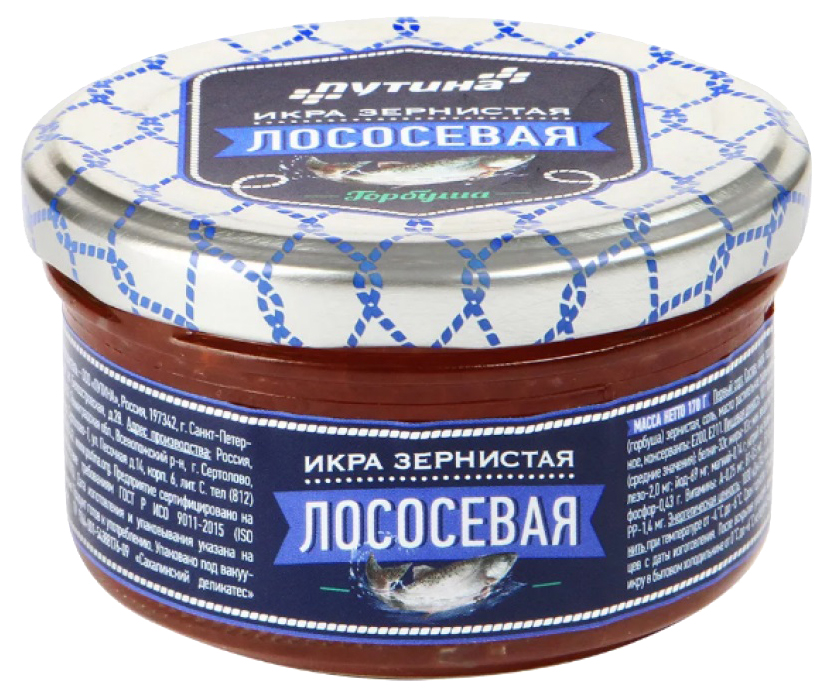 

Икра лосося Путина зернистая 170 г