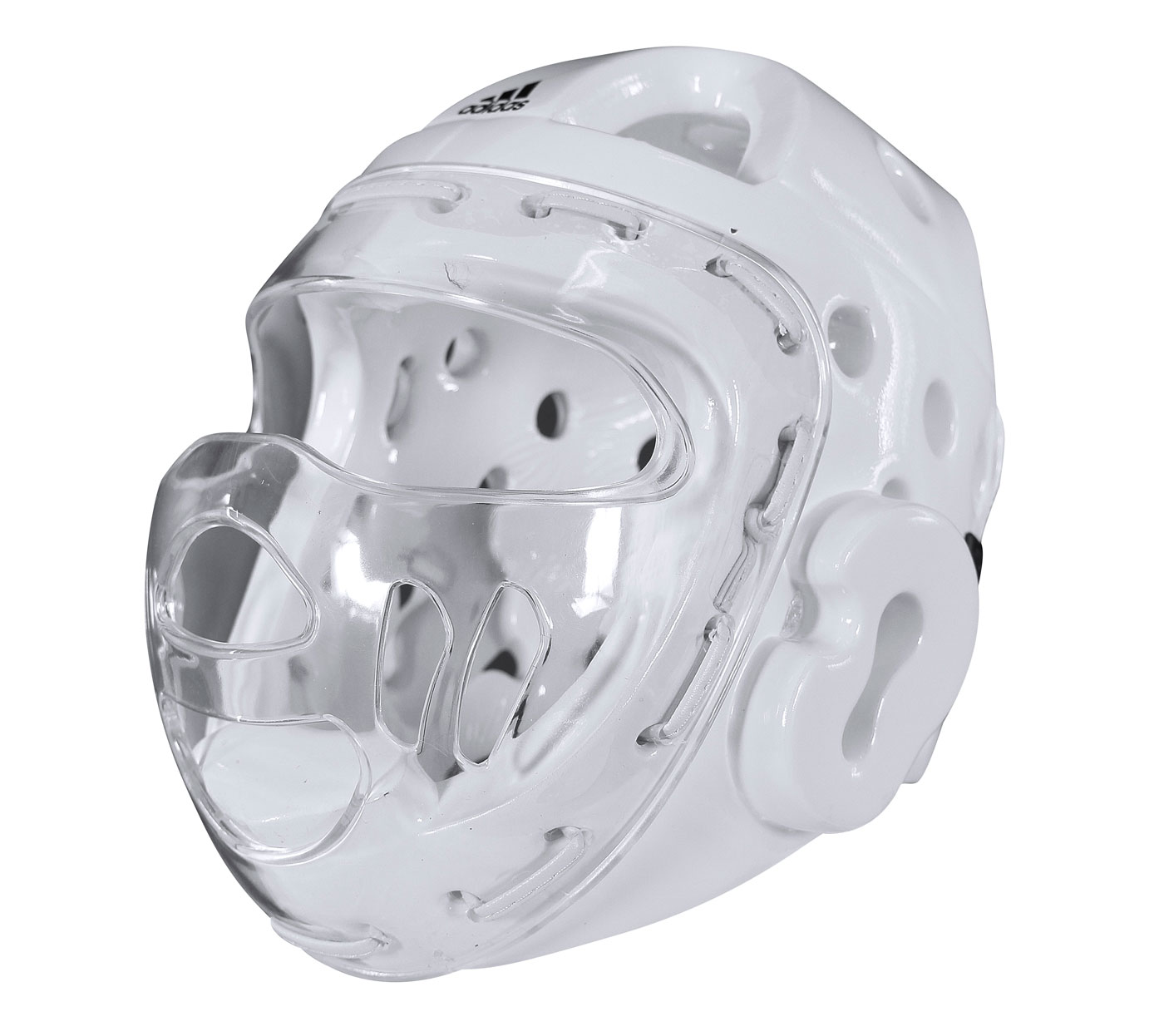 Шлем для тхэквондо с маской Head Guard Face Mask WT белый (размер S)