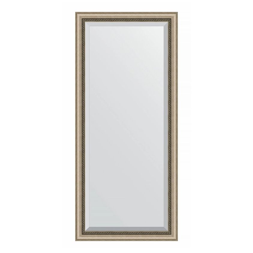 

Зеркало интерьерное настенное Evoform с фацетом в багетной раме состаренное серебро, Серебристый