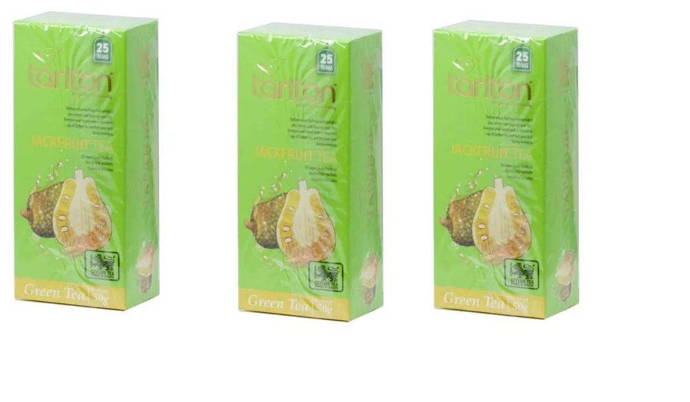 

Чай Tarlton зелёный Jackfruit 25 пакетиков, 50 г х 3 шт, джекфрут