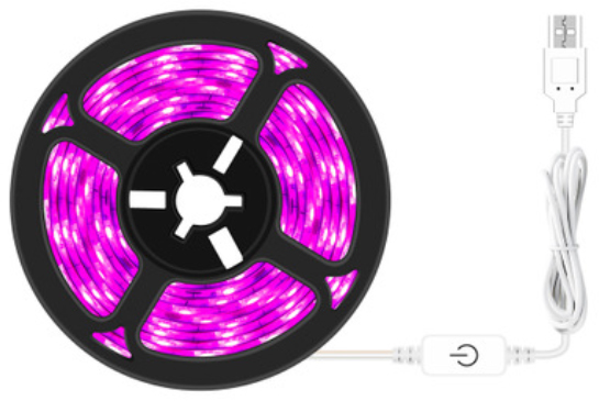 фото Светодиодная лента (фитолента) gsmin b76 для роста растений (5v, 120leds, ip65) (2 м)