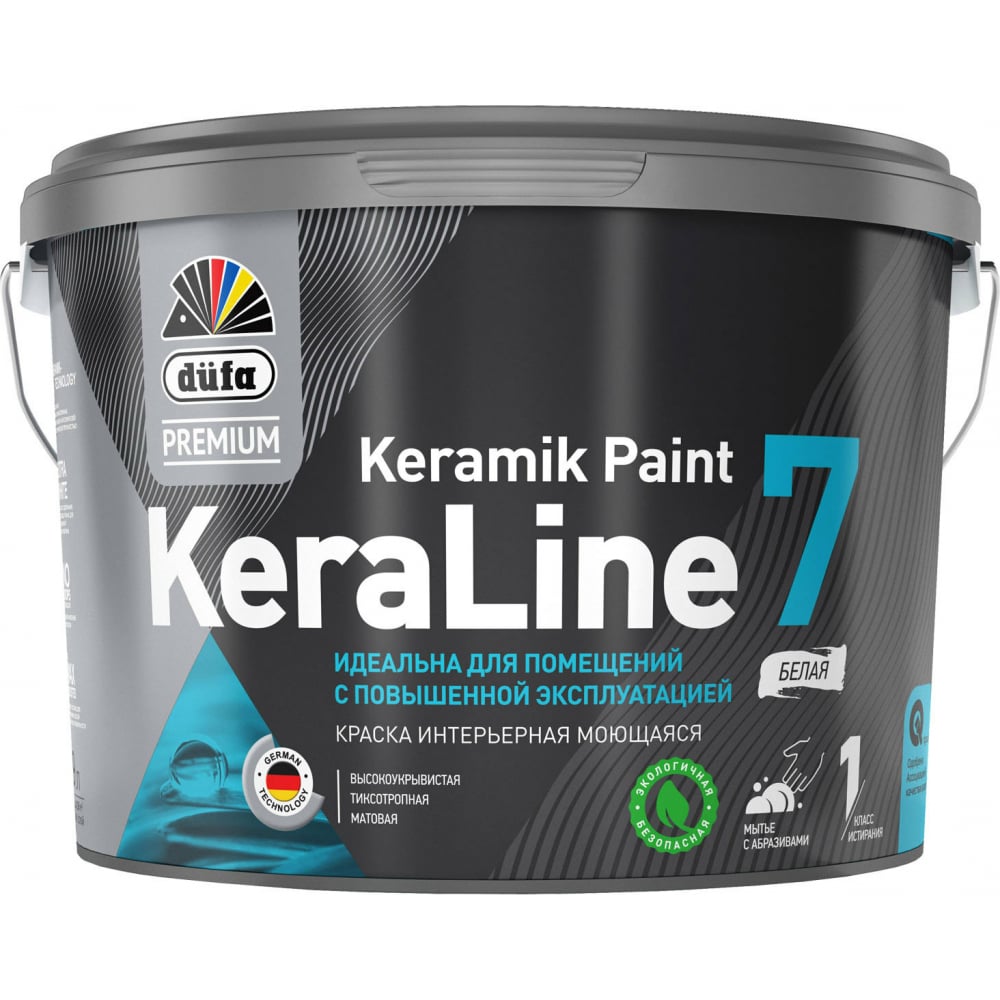 Краска Dufa Premium ВД KeraLine 7, база 1, 9 л МП00-006520