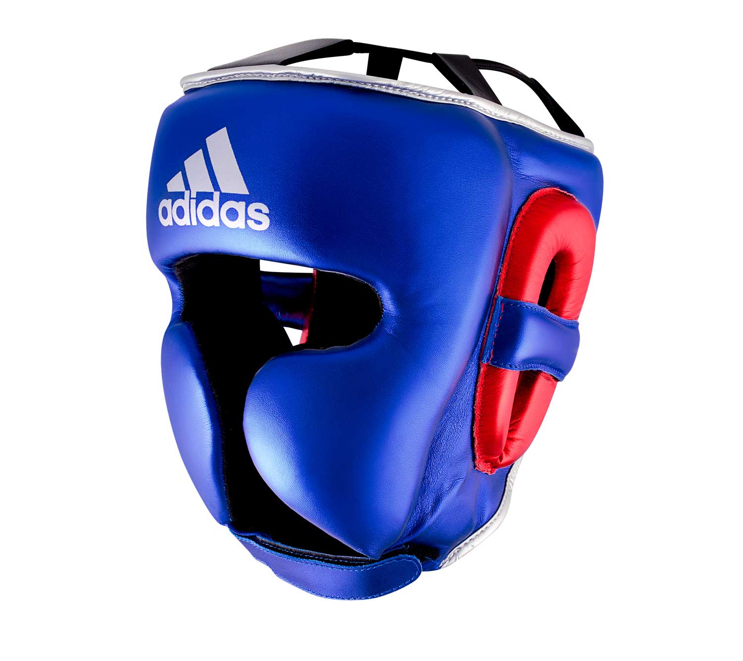 Шлем боксерский AdiStar Pro Metallic Headgear сине-красно-серебристый (размер M)
