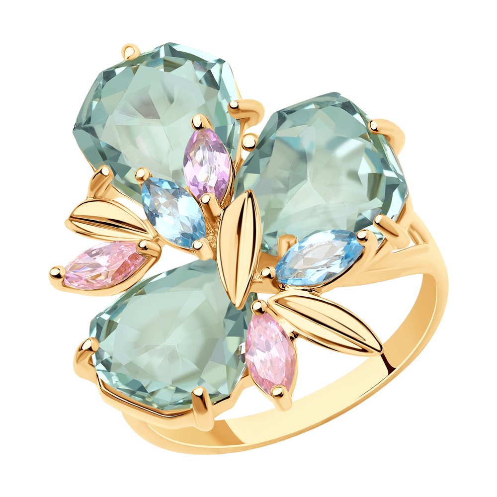 

Кольцо из красного золота с топазом р. 19,5 SOKOLOV 716078, 716078