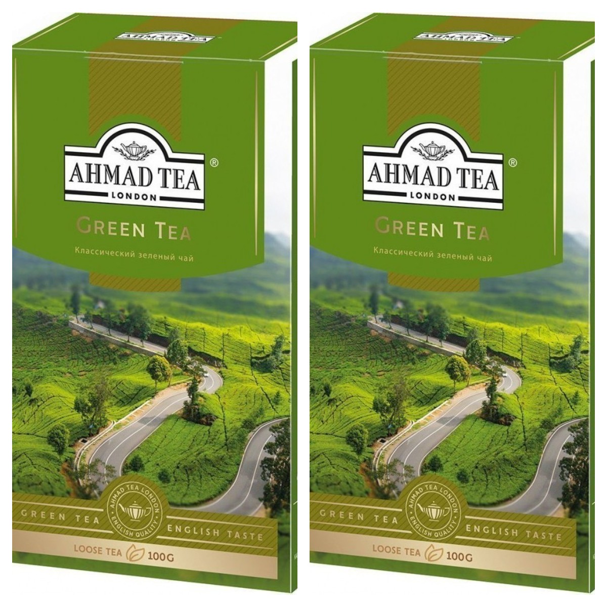 

Чай зеленый Ahmad Tea Green Tea, 100 г х 2 шт, Green Tea