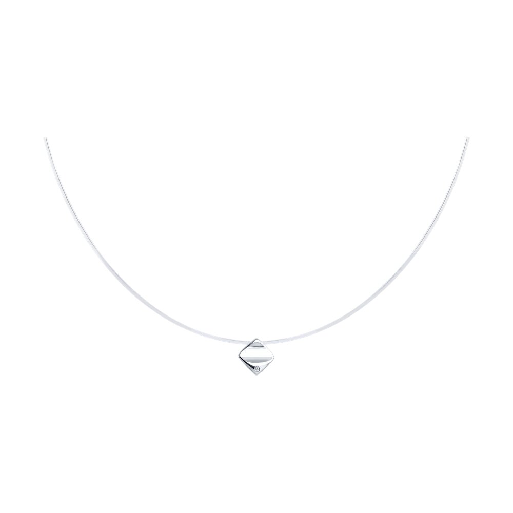 

Колье из серебра 42 см SOKOLOV 87070032, бриллиант, 87070032