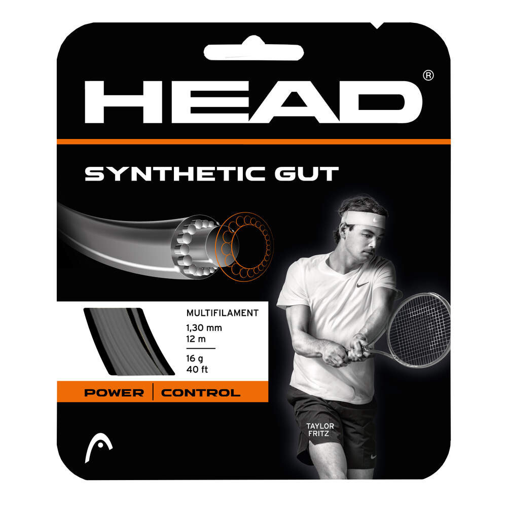 

Струна для тенниса HEAD 12m Synthetic Gut, Black, 1.30, Черный
