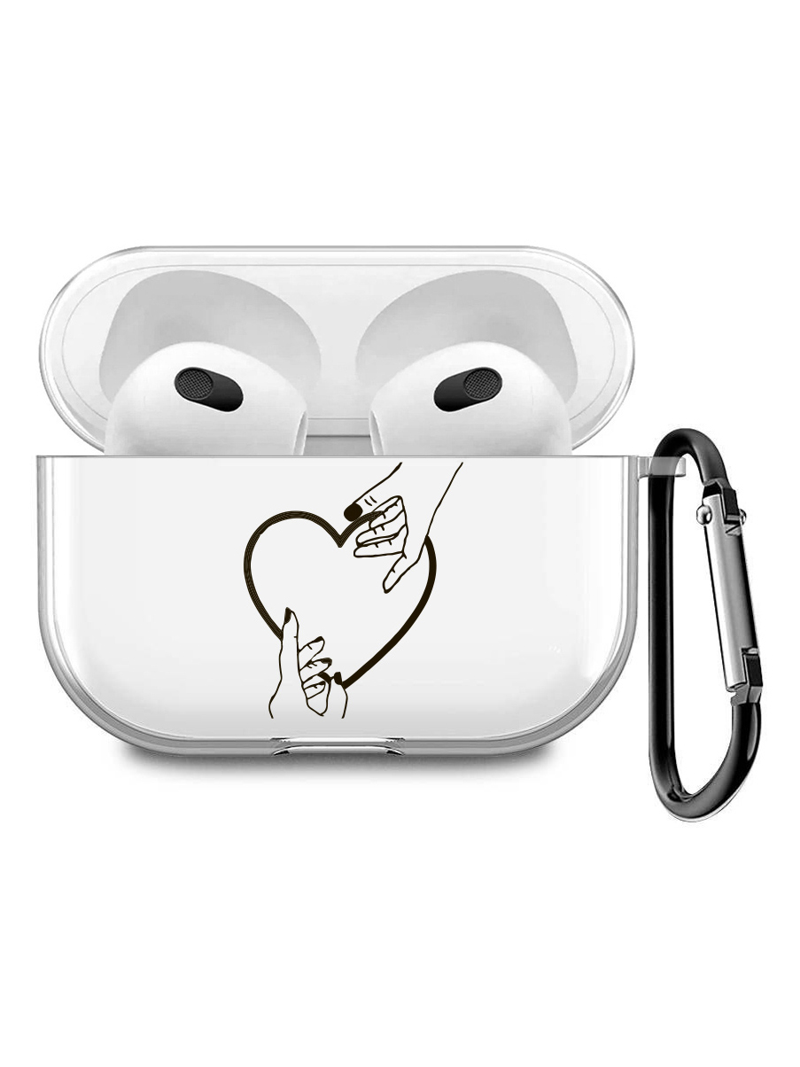

Силиконовый чехол для наушников Apple Airpods 3 с принтом "Hands", Прозрачный;черный, 200008678