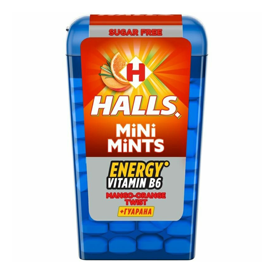 Драже Halls Mini Mints Mango-orange twist со вкусом манго и апельсина 12,5 г