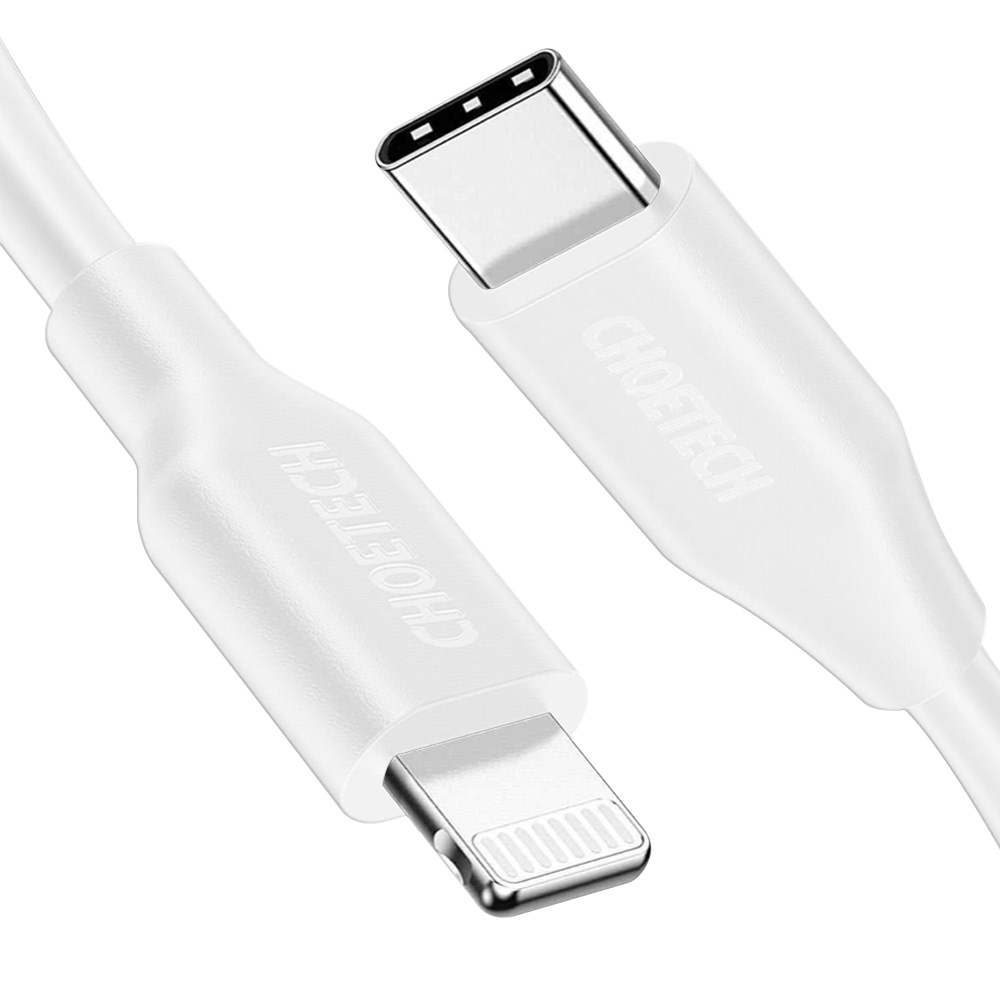 Кабель Choetech USB-C to Lightning, белый, 1.2 м, IP0040