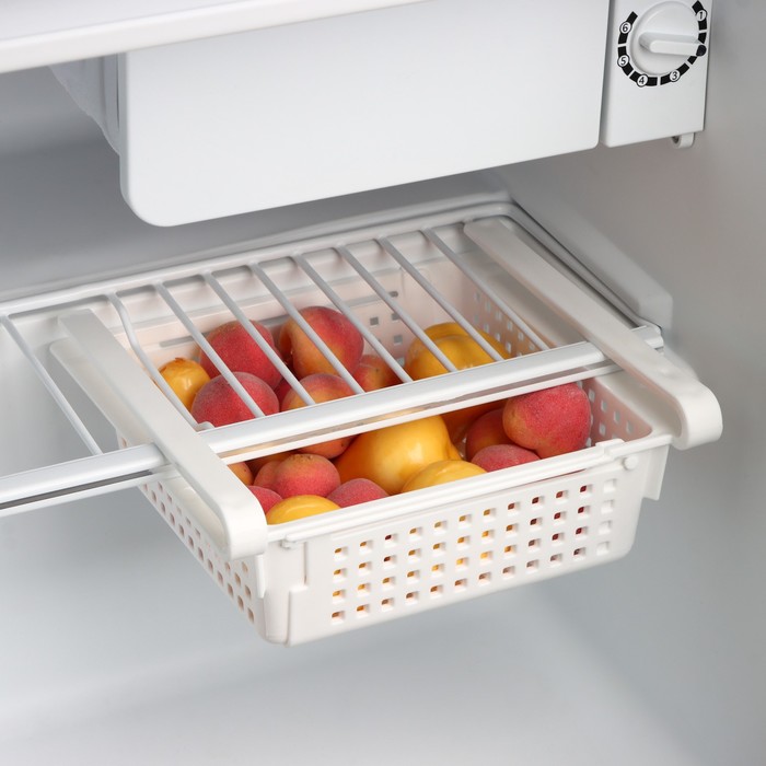Органайзер для холодильника раздвижной «Лофт», 19,7x20x7,7 см, цвет белый