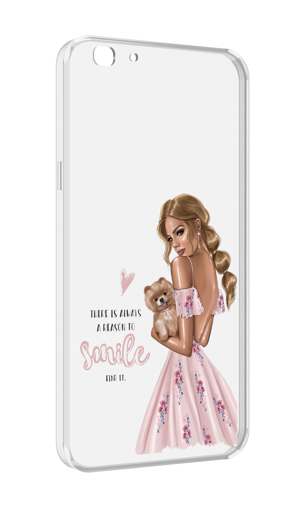 

Чехол MyPads Улыбайся-чаще женский для Oppo A77/F3 (2017 год), Прозрачный, Tocco