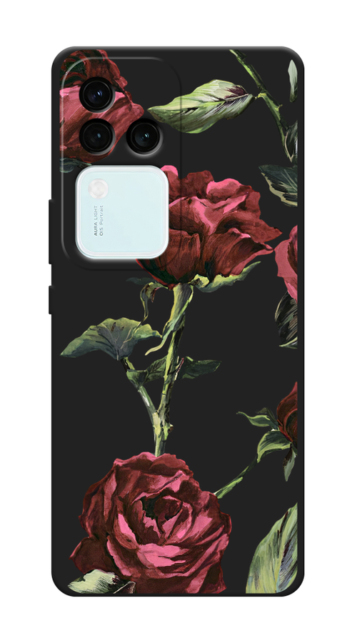 

Чехол Awog на Vivo V30 Pro/S18 Pro "Бордовые розы фон", Бордовый, 2610052-1