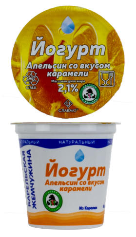 

Йогурт Славмо Апельсин со вкусом карамели 2,1% 135 г