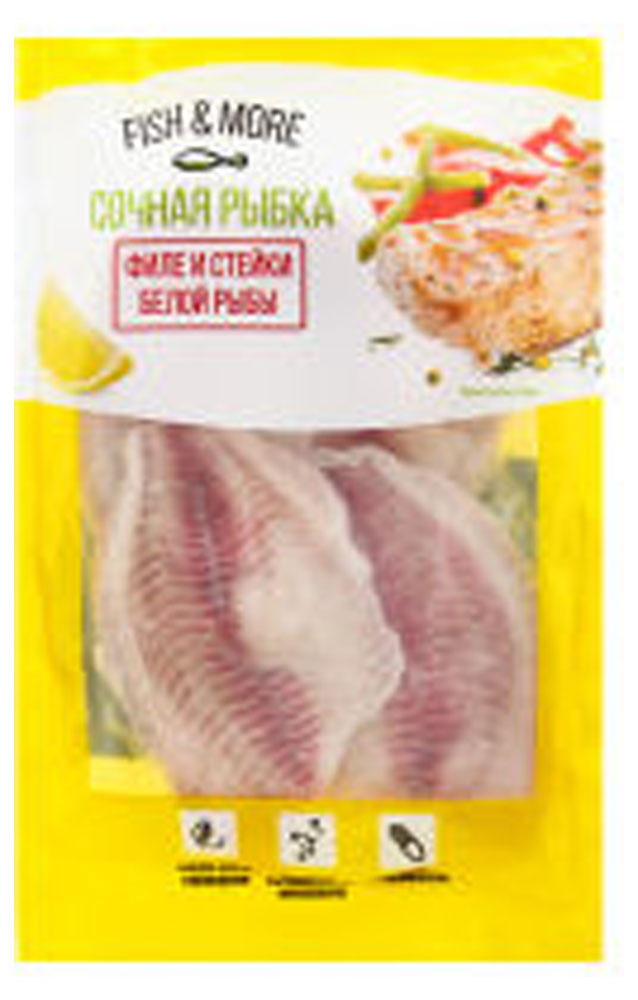 Тилапия Fish & More без кожи замороженная 500 г