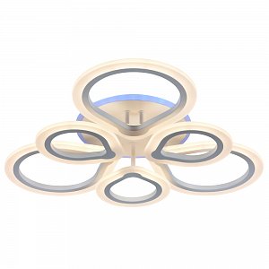 

Светодиодная люстра 8013/3+3 WHT 102W+7W RGB