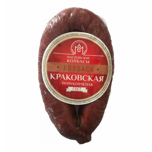 

Колбаса полукопченая Масловские колбасы Краковская ГОСТ +-500 г