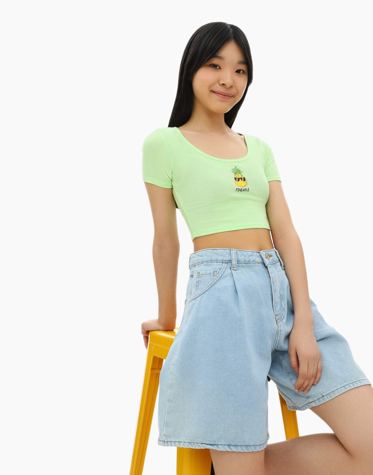 

Футболка для девочки Gloria Jeans GKT023861 светло-зеленый 10-12л/152, GKT023861
