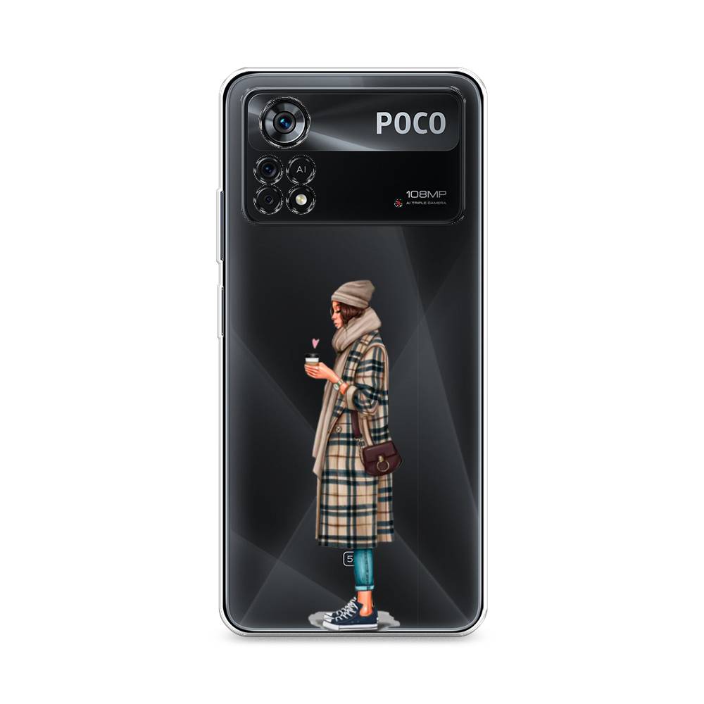

Чехол на Xiaomi Poco X4 Pro 5G "Утренний кофе", Коричневый;бежевый, 313150-6
