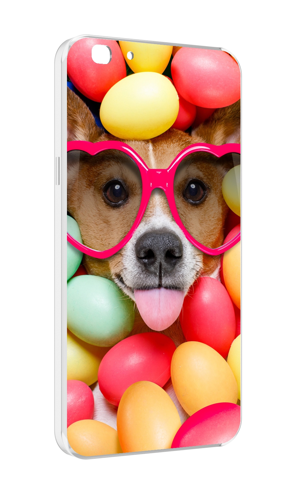 

Чехол MyPads Собака-в-яйцах для Oppo A77/F3 (2017 год), Прозрачный, Tocco