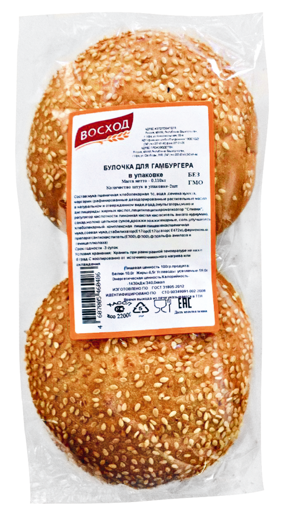 

Булочка Восход для гамбургера 110 г