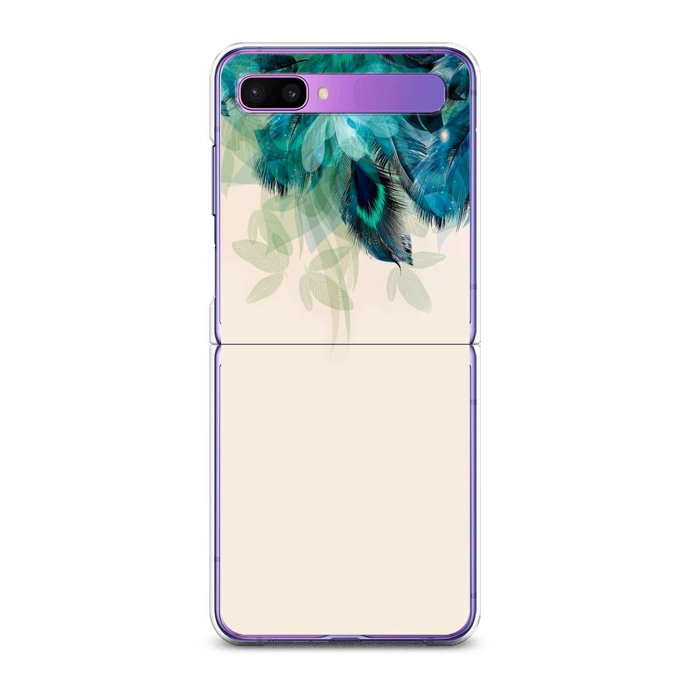 

Чехол Awog для Samsung Galaxy Z Flip 1 "Перья голубого цвета", 2107150-2