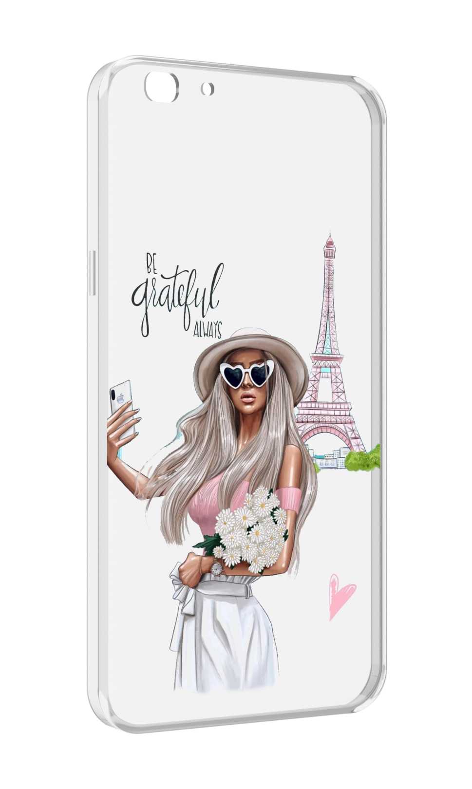 

Чехол MyPads Селфи-в-Париже женский для Oppo A77/F3 (2017 год), Прозрачный, Tocco