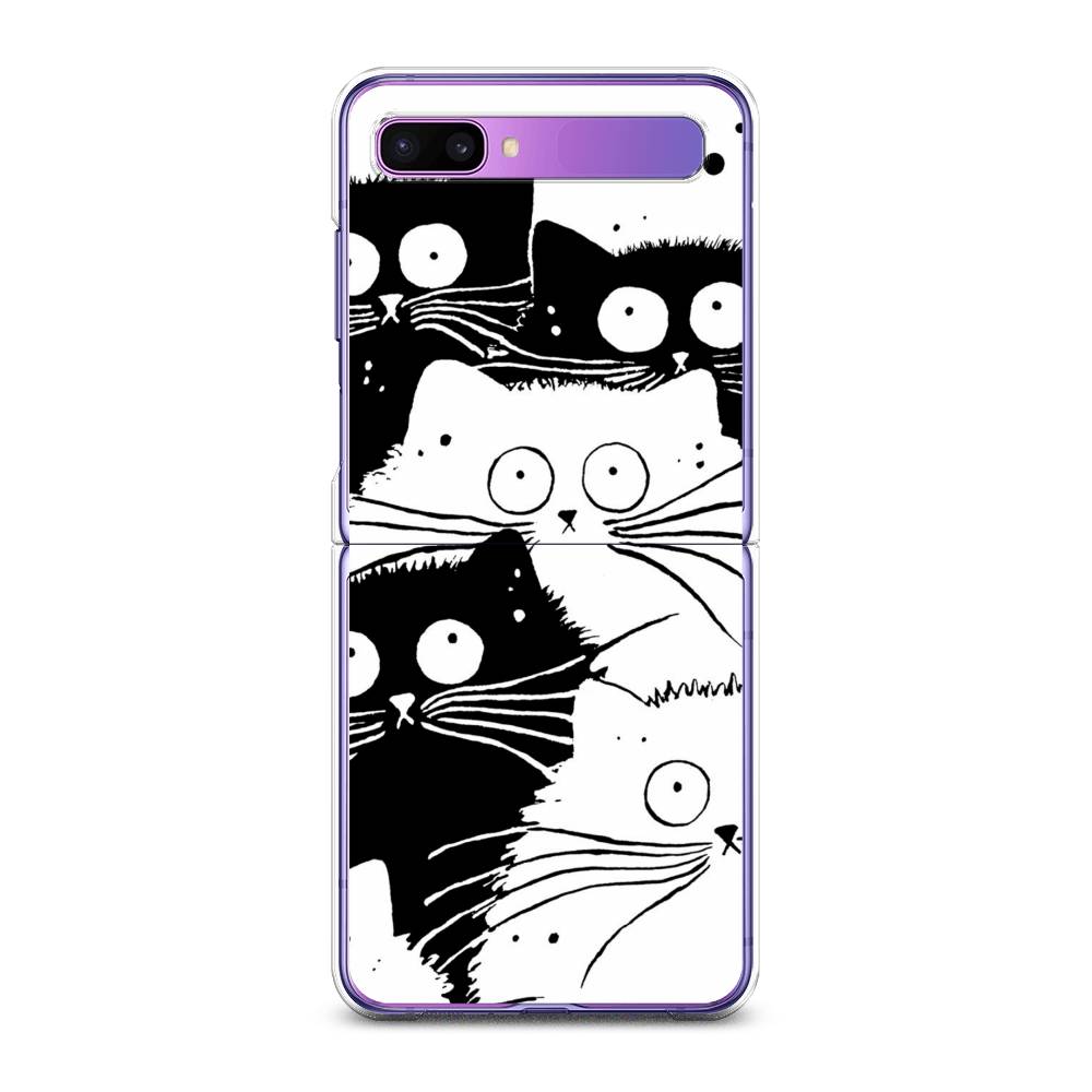 

Чехол Awog для Samsung Galaxy Z Flip 1 "Коты черно-белые", 2107150-2