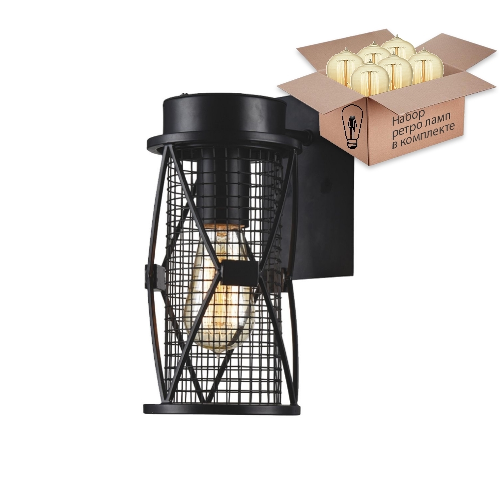 

Светильник с ретро лампой Favourite Mesh 1783-1W+Retro Lamps