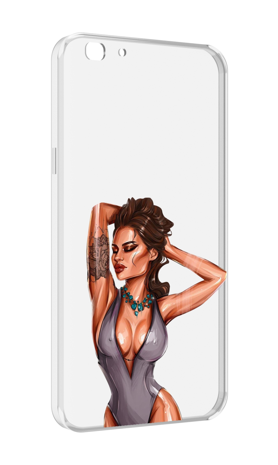 

Чехол MyPads Роскошная-девушка женский для Oppo A77/F3 (2017 год), Прозрачный, Tocco
