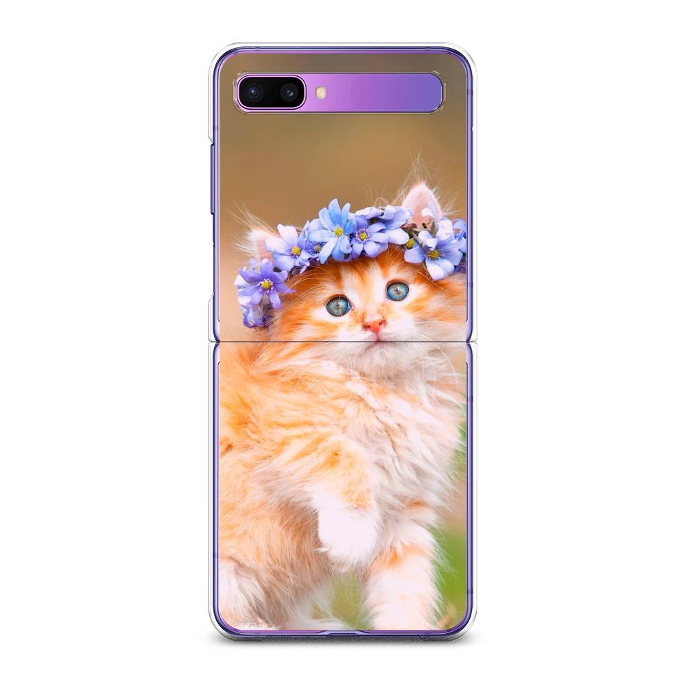 

Чехол Awog для Samsung Galaxy Z Flip 1 "Рыжий кот в венке", 2107150-1