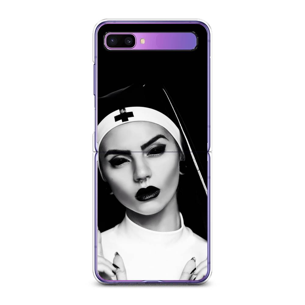 

Чехол Awog для Samsung Galaxy Z Flip 1 "Черная монашка", 2107150-9