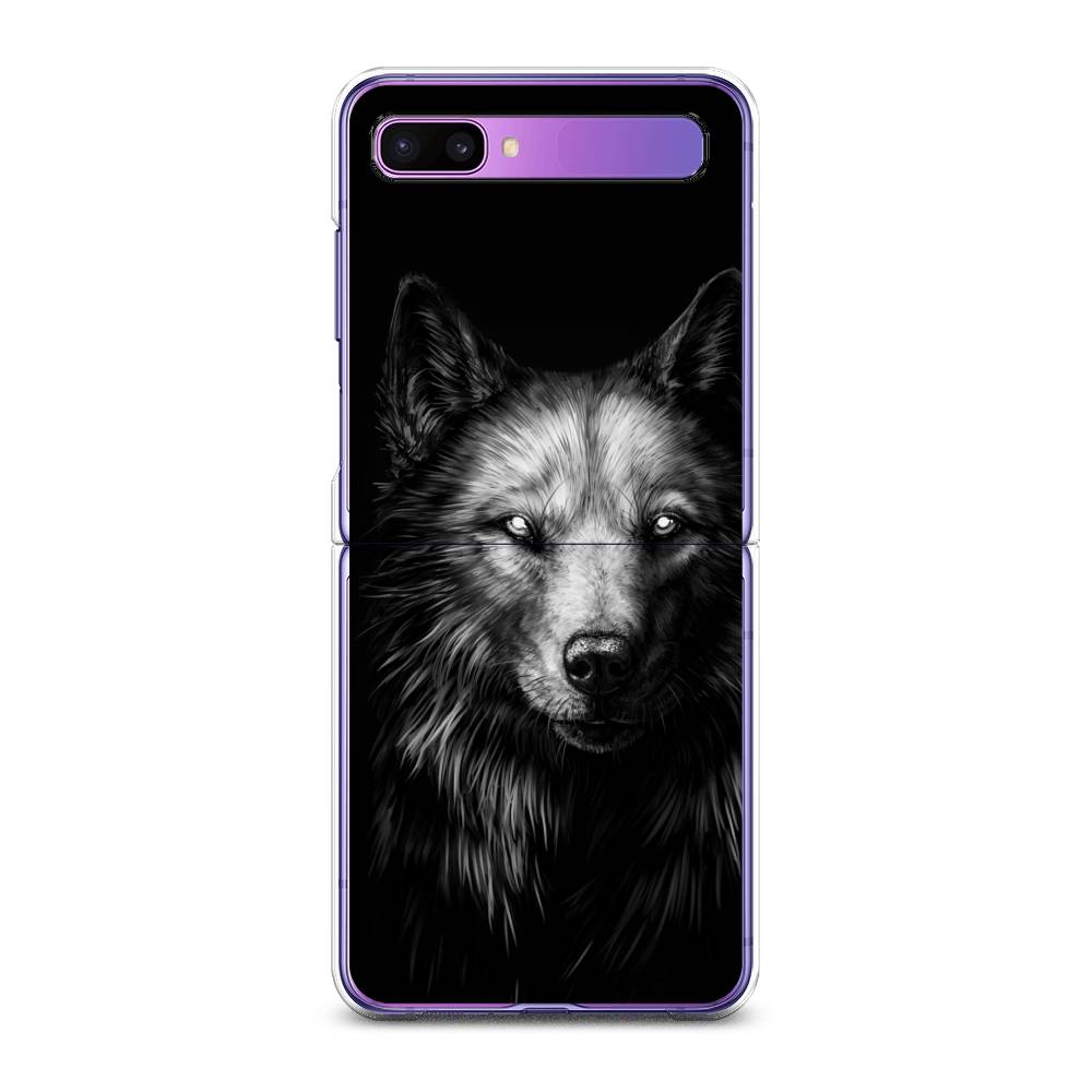 

Чехол Awog 2107150-1 для Samsung Galaxy Z Flip "Волк черно белый", 2107150-1