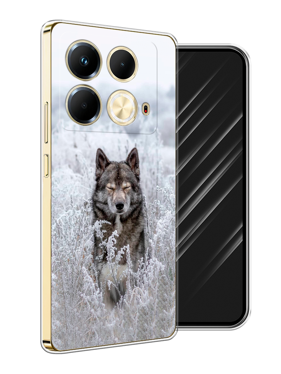 

Чехол Awog на Infinix Note 40 "Волк в поле", Белый;черный, 3105850-1