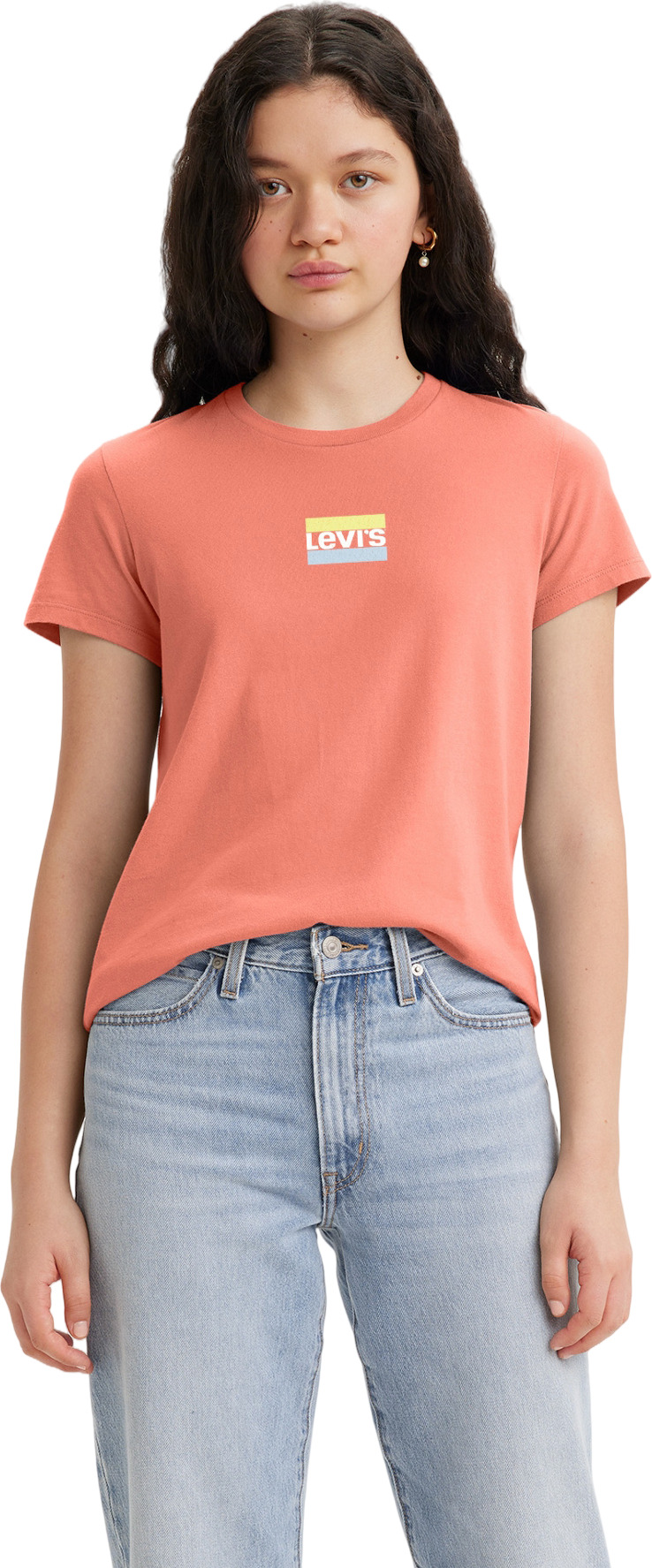 

Футболка женская Levi's Women The Perfect Tee красная L, Красный, Women The Perfect Tee