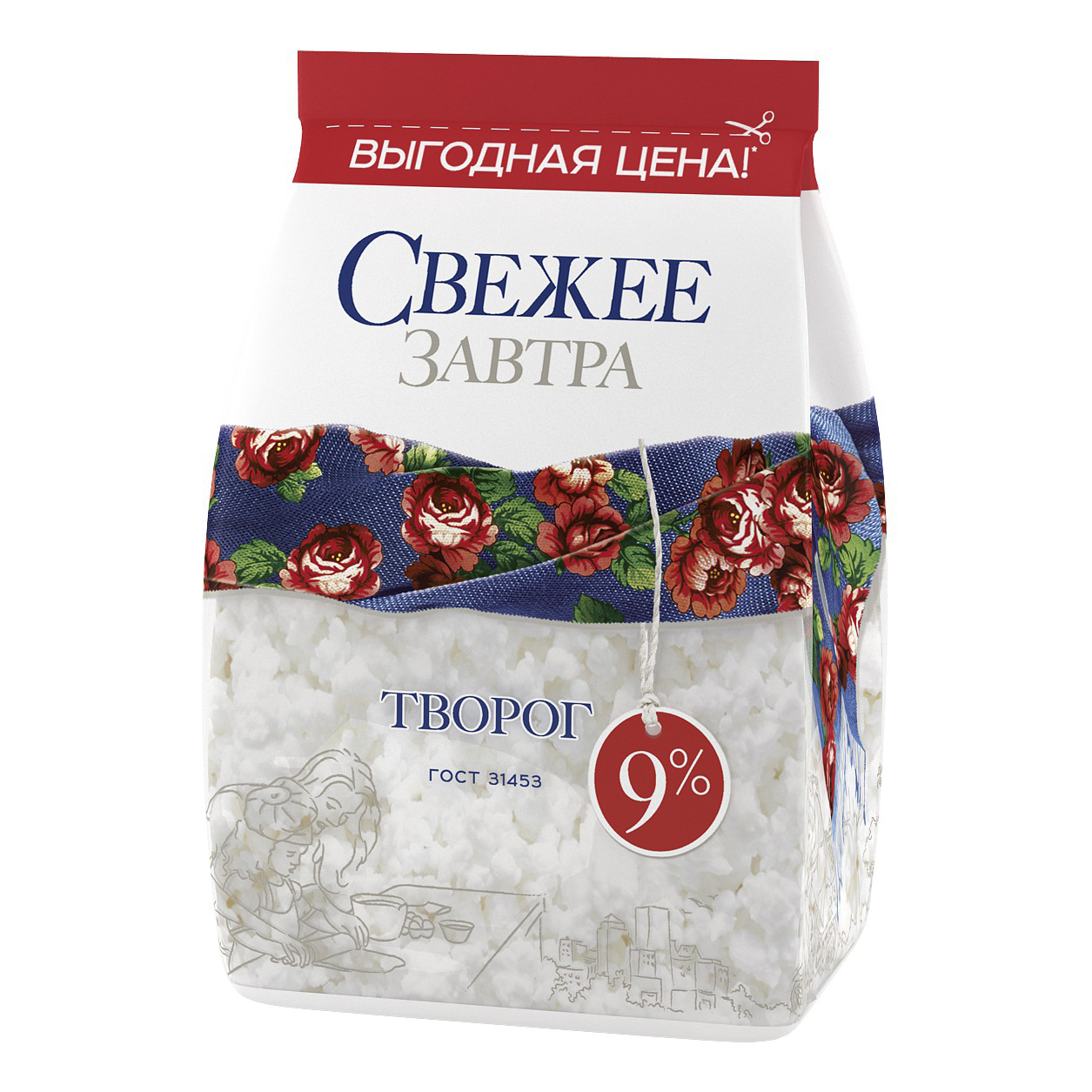 

Творог Свежее Завтра 9% БЗМЖ 400 г