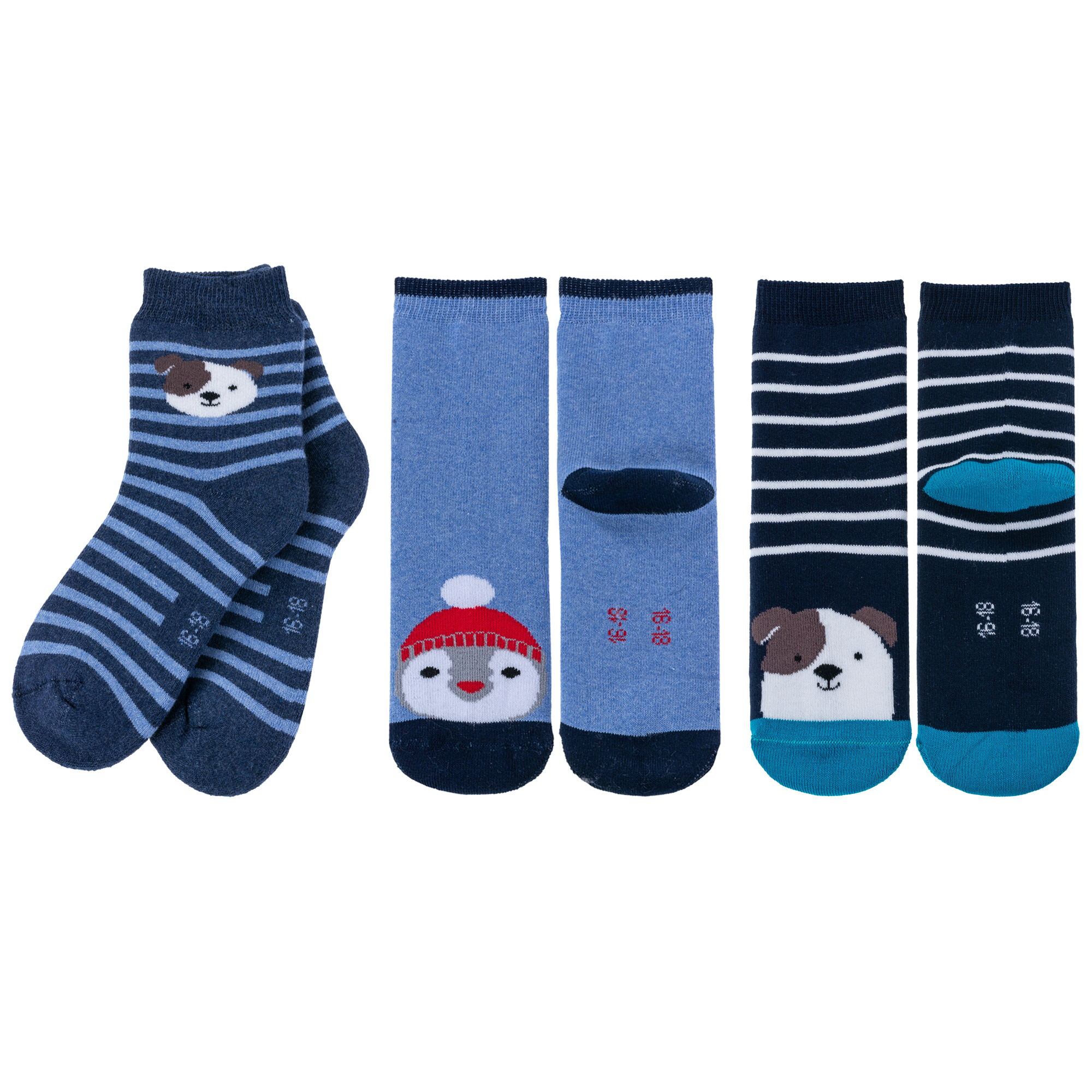 

Носки для мальчиков Rusocks 3-Д3-33039 цв. синий; белый р. 20-22, 3-Д3-33039