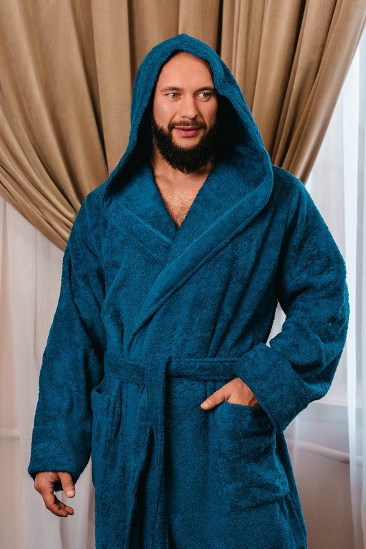 

Халат мужской Bio-Textiles HMM синий 60-62 RU, HMM