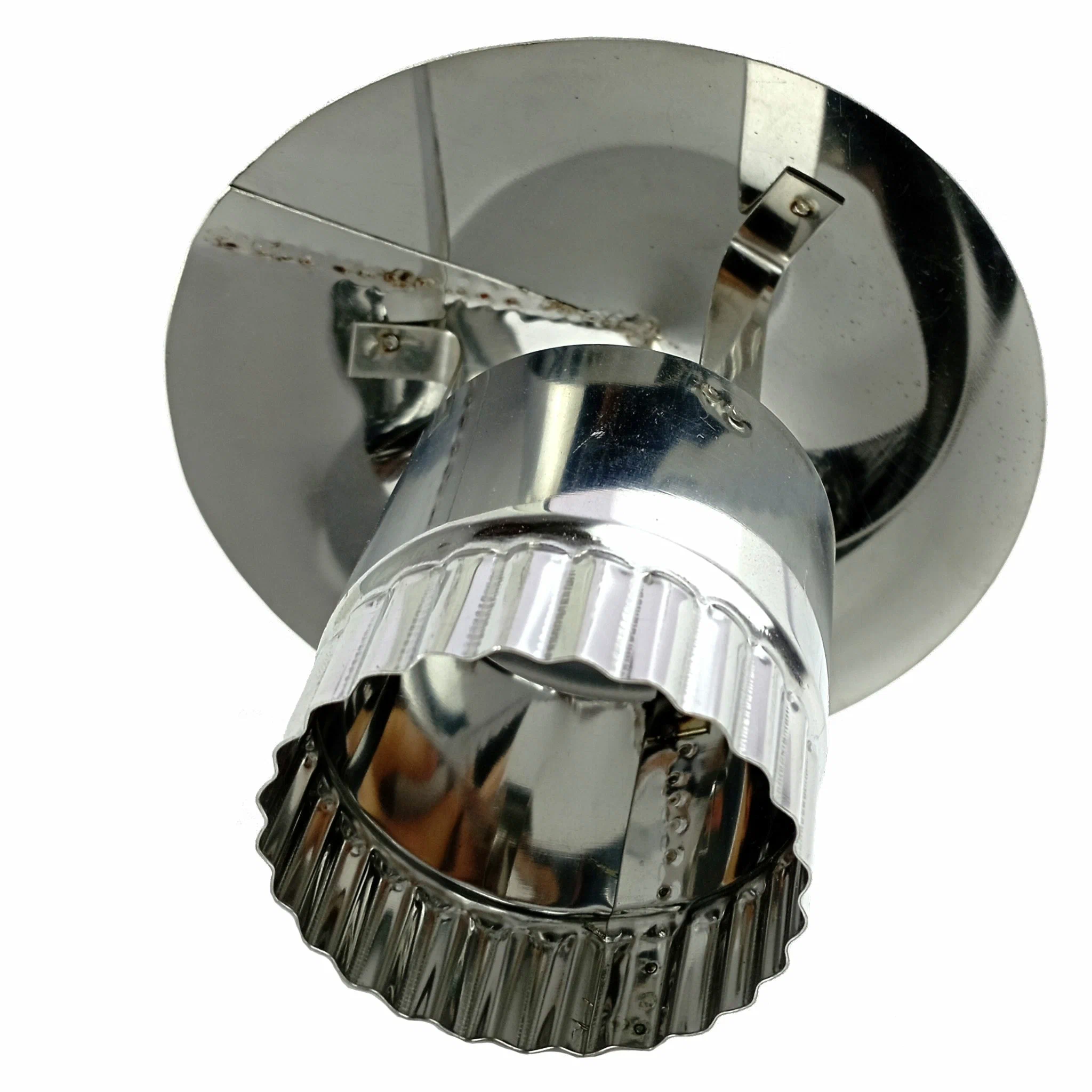 

Зонт колпак Инвент на трубу туристической печи 80 мм., Серебристый