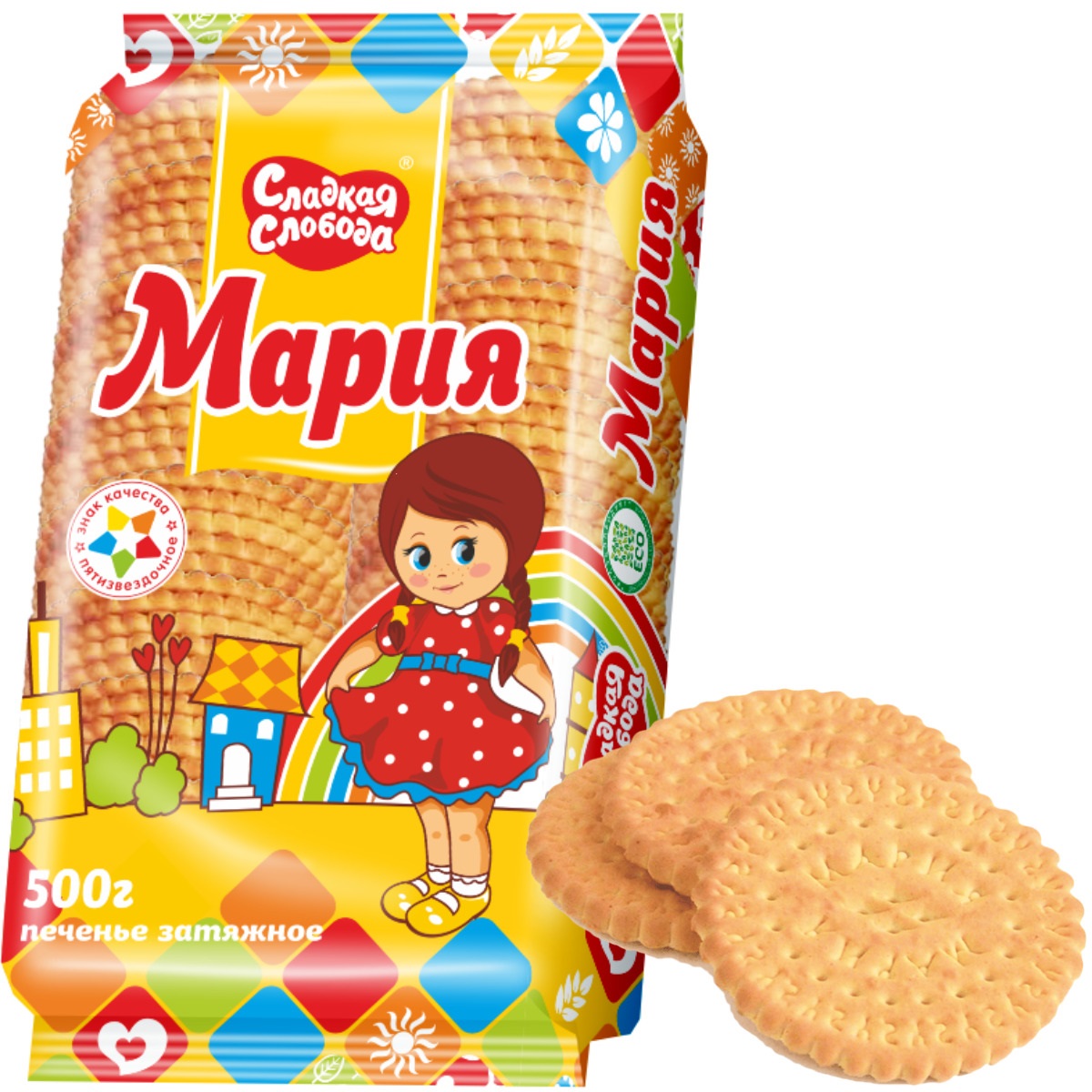 

Печенье Ванюшкины сладости Мария затяжное 500 г