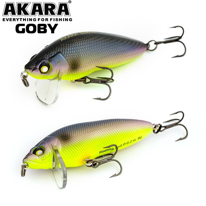 

Воблер Akara Goby 65F 8 гр 2/7 oz 2,6 in A79, Разноцветный, Goby