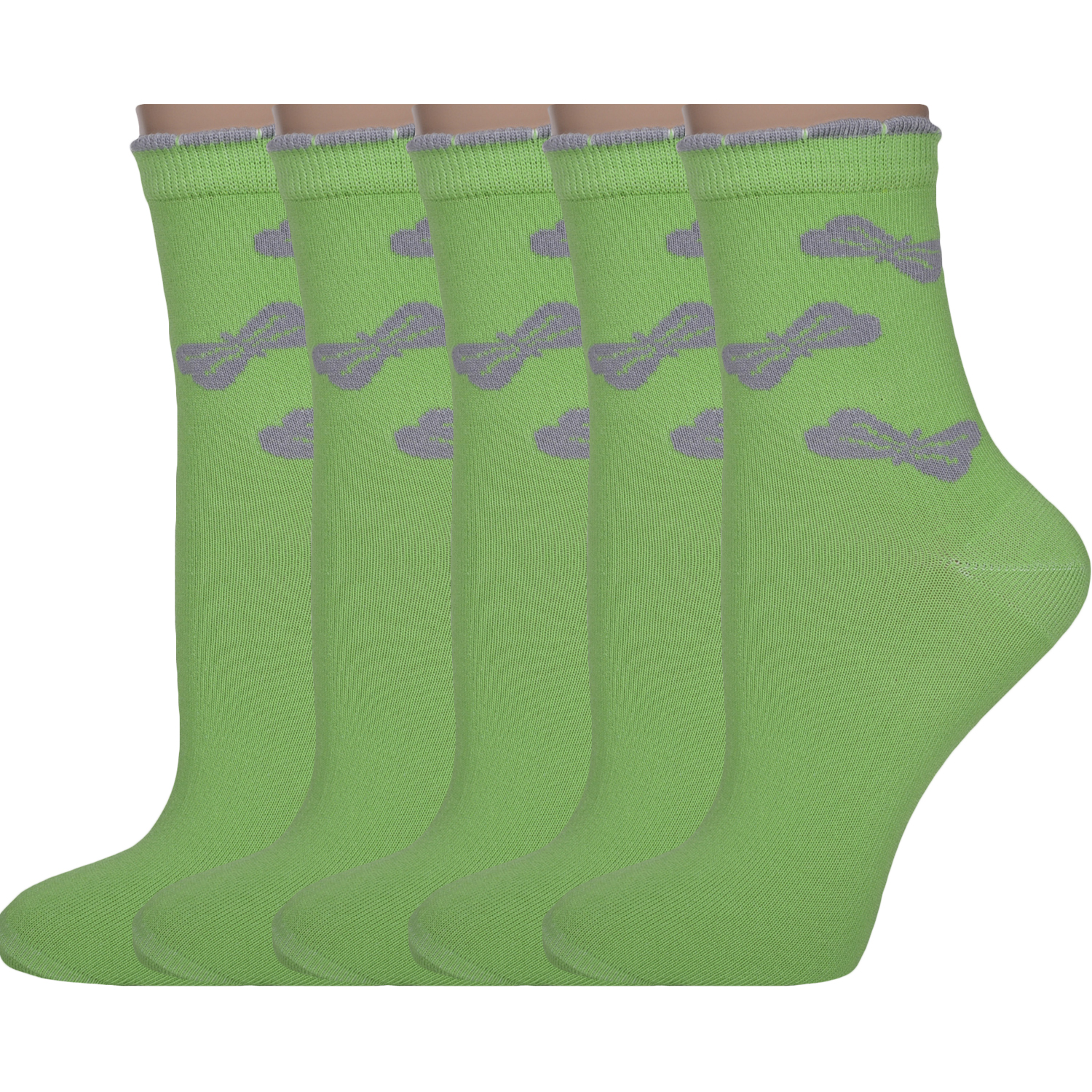 Комплект носков женских Palama 5-ЖД-21 зеленых 25