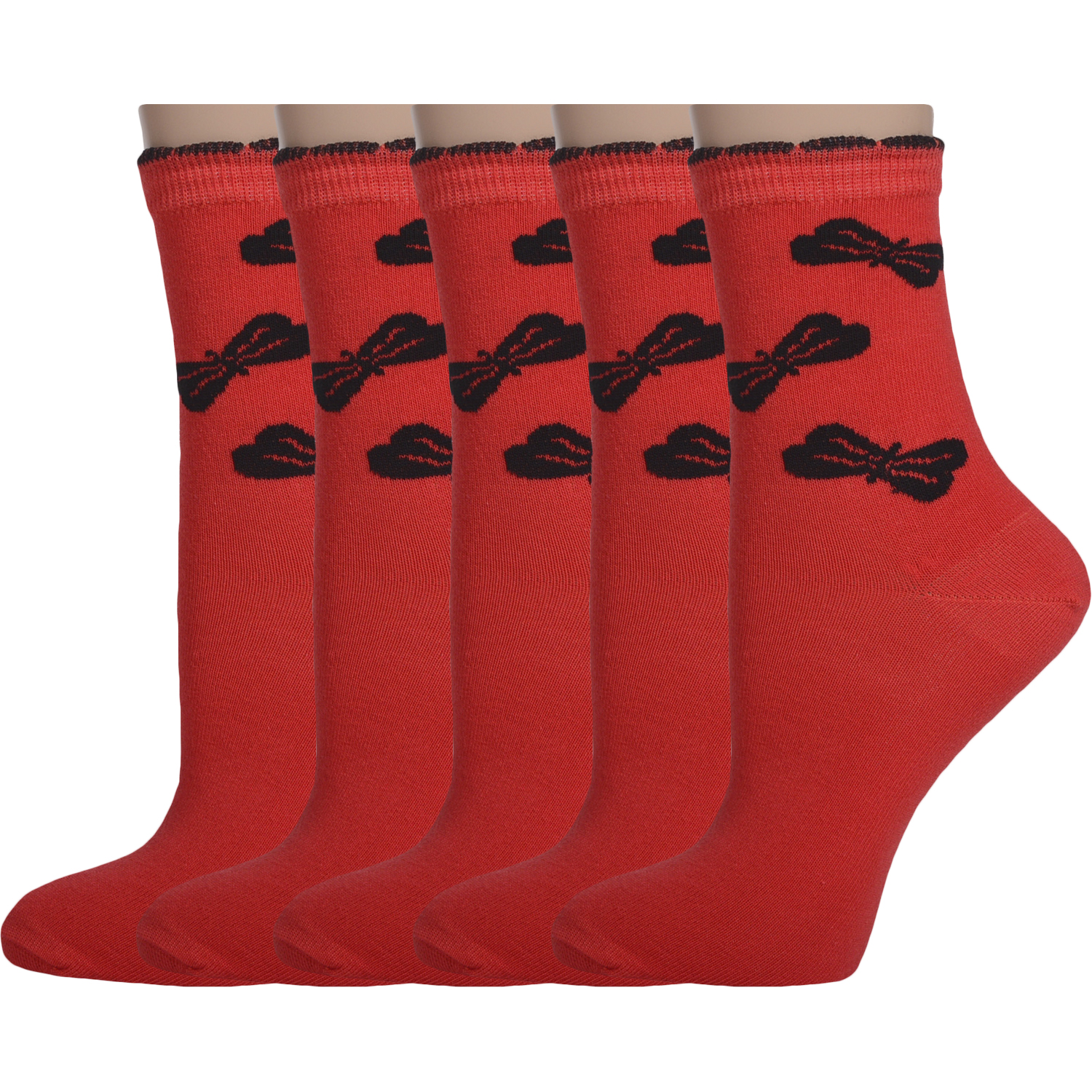 Комплект носков женских Palama 5-ЖД-21 красных 25